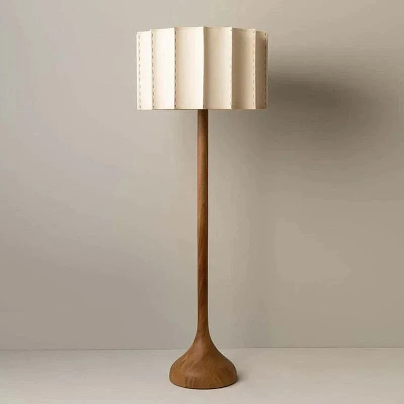 Solid Wood Wabi-Sabi Floor Lamp - Modern Zen Design Norenza