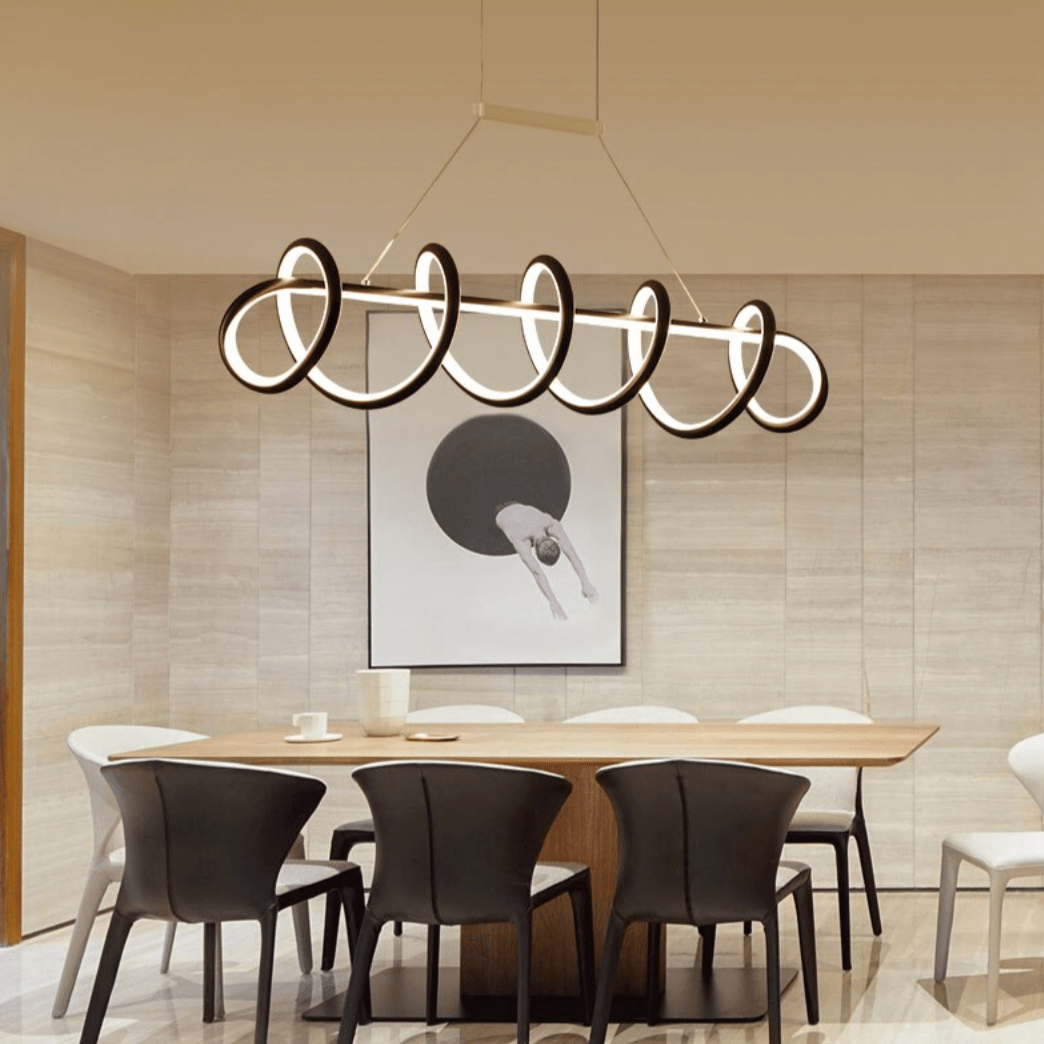Spiral Pendant LED Chandelier in Acrylic Design Norenza