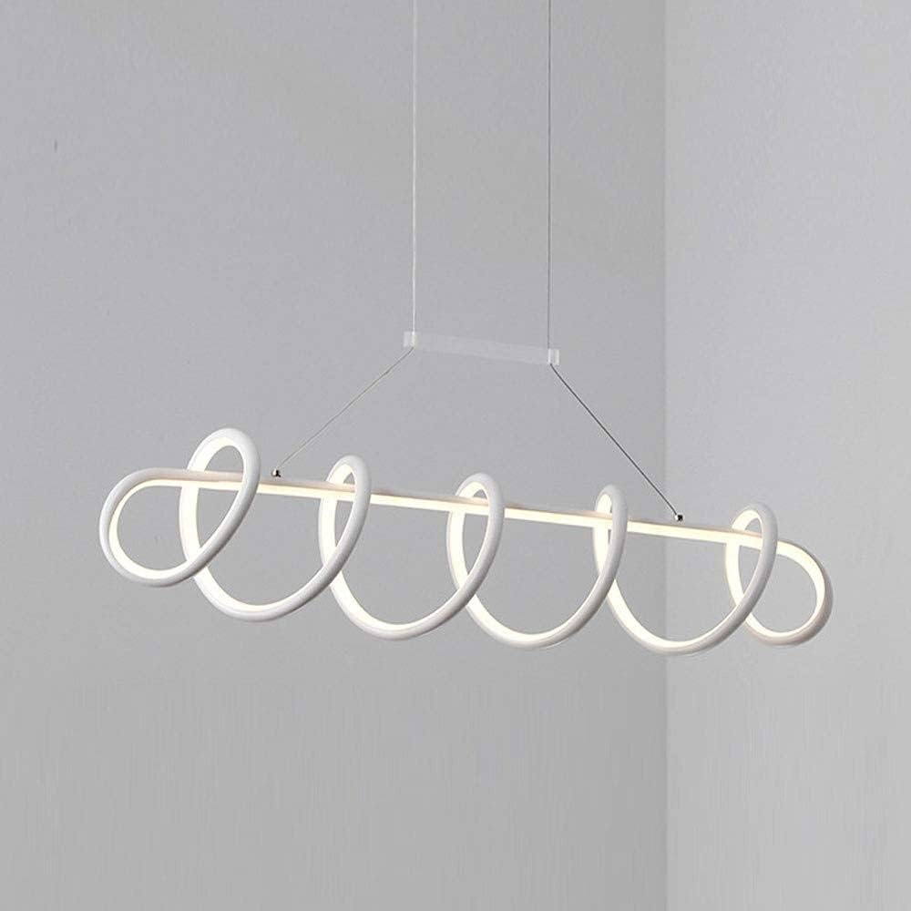 Spiral Pendant LED Chandelier in Acrylic Design White Norenza
