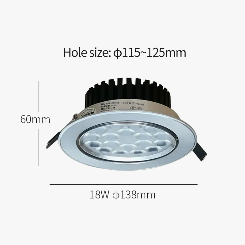 Super Bright Adjustable Angle LED Recessed Spot Light for Store