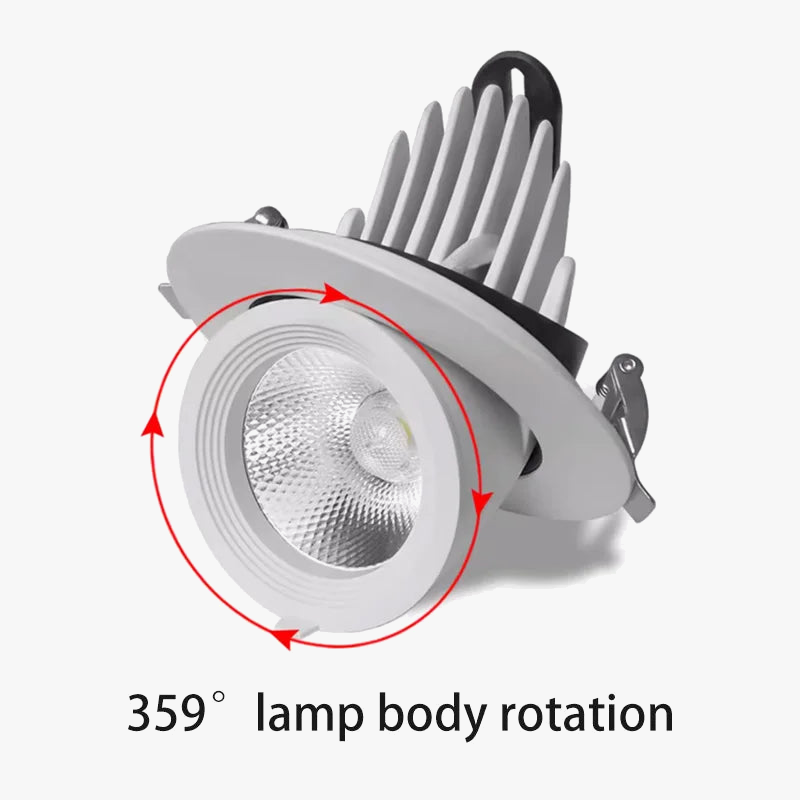 Adjustable Beam Angle Recessed LED Spotlight