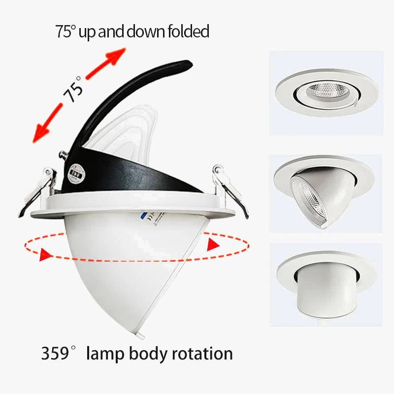 Adjustable Beam Angle Recessed LED Spotlight