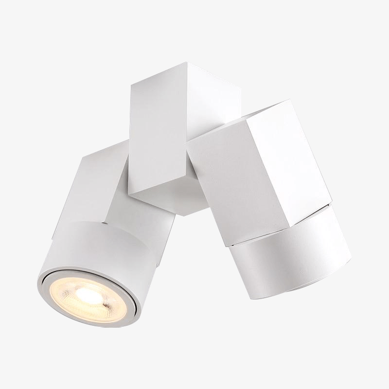 Modern White Aluminum Double LED Spotlight