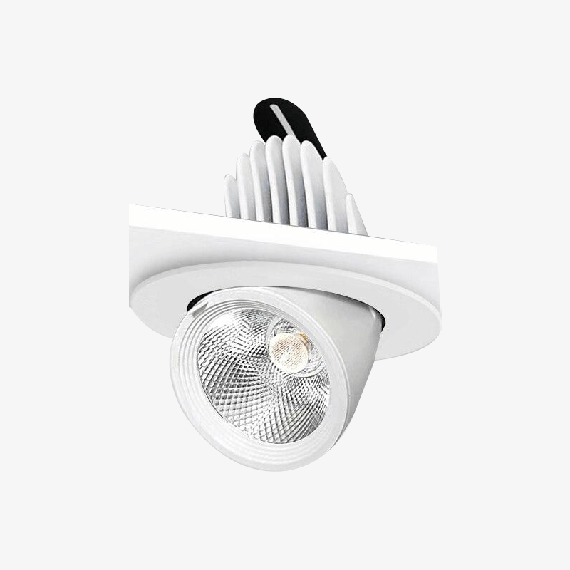 360° Adjustable White Aluminum LED Spotlight