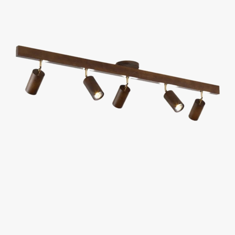 Elegant Walnut Spotlights for Stylish Indoor Lighting