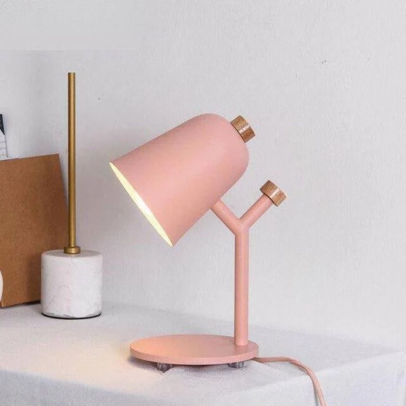 Stylish Branch Desk or Nightstand Lamp Pink Norenza