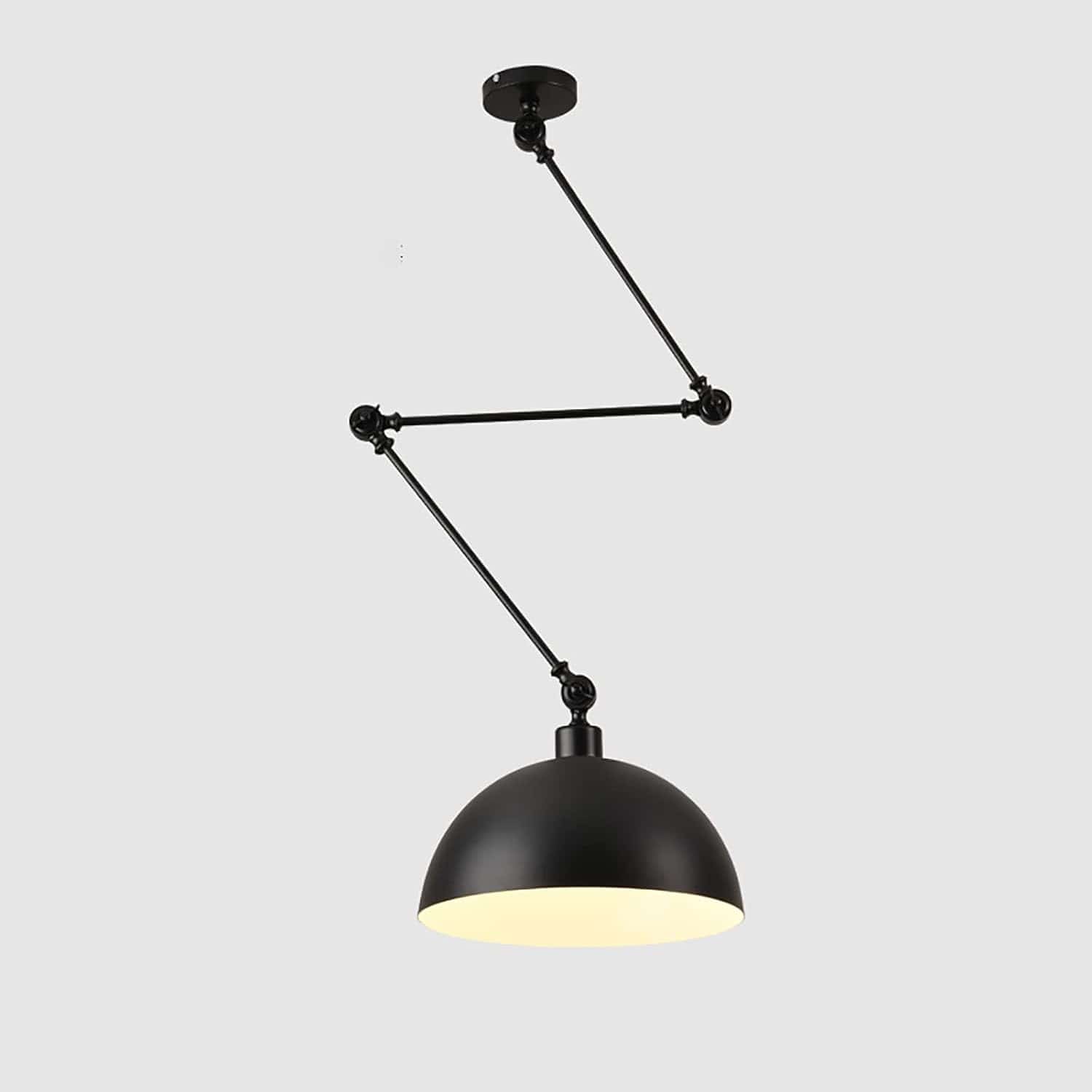 Stylish LED Ceiling Light with Adjustable Arm and Colorful Shade Black Norenza