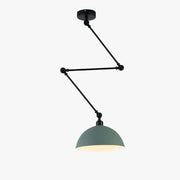 Stylish LED Ceiling Light with Adjustable Arm and Colorful Shade Green Norenza