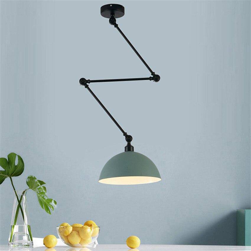 Stylish LED Ceiling Light with Adjustable Arm and Colorful Shade Norenza