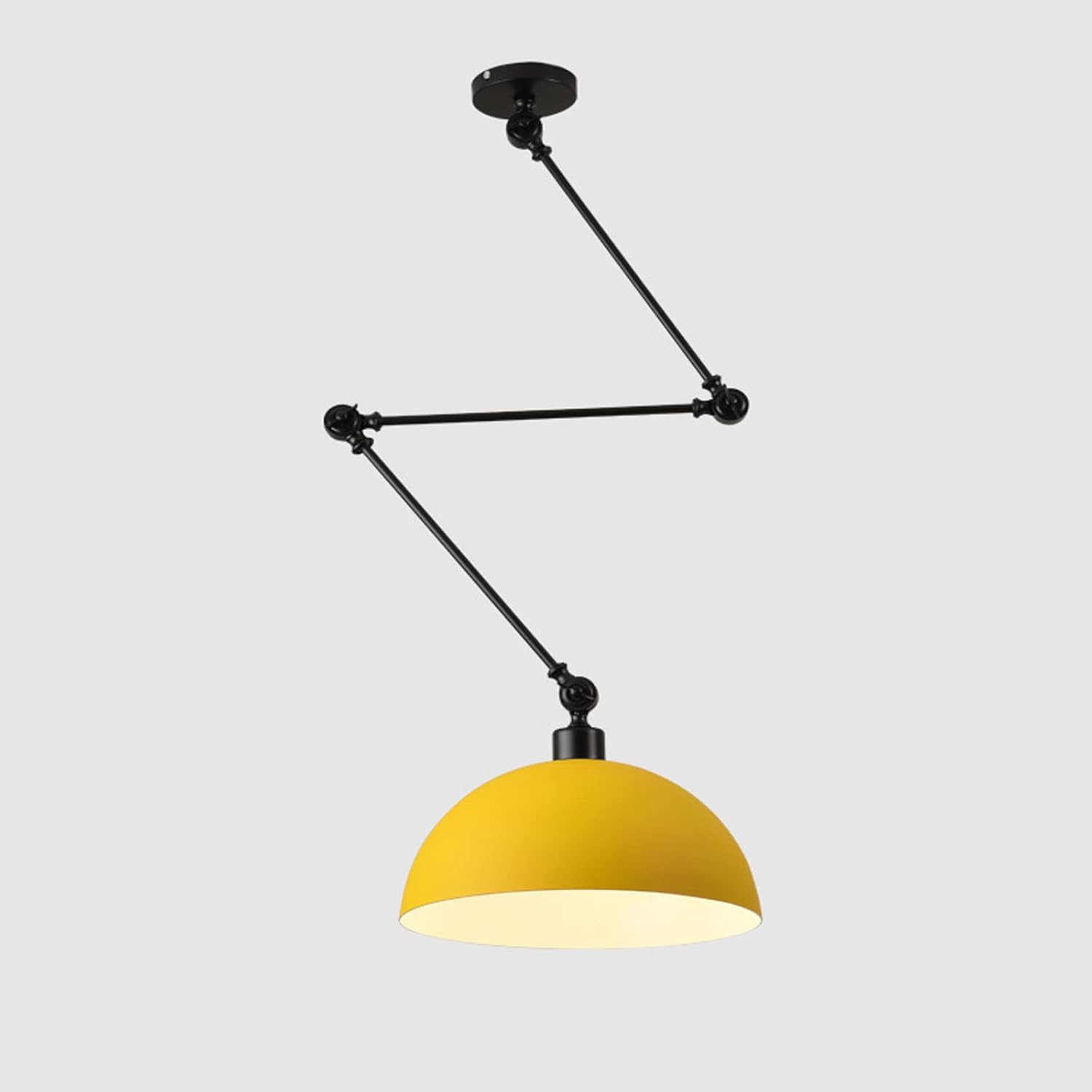 Stylish LED Ceiling Light with Adjustable Arm and Colorful Shade Yellow Norenza