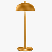 SUBORT Touch Table Lamp for Bedroom - Wireless Rechargeable Mushroom Camping Light, Creative USB-C Desk Ambiance Lamp Gold Norenza