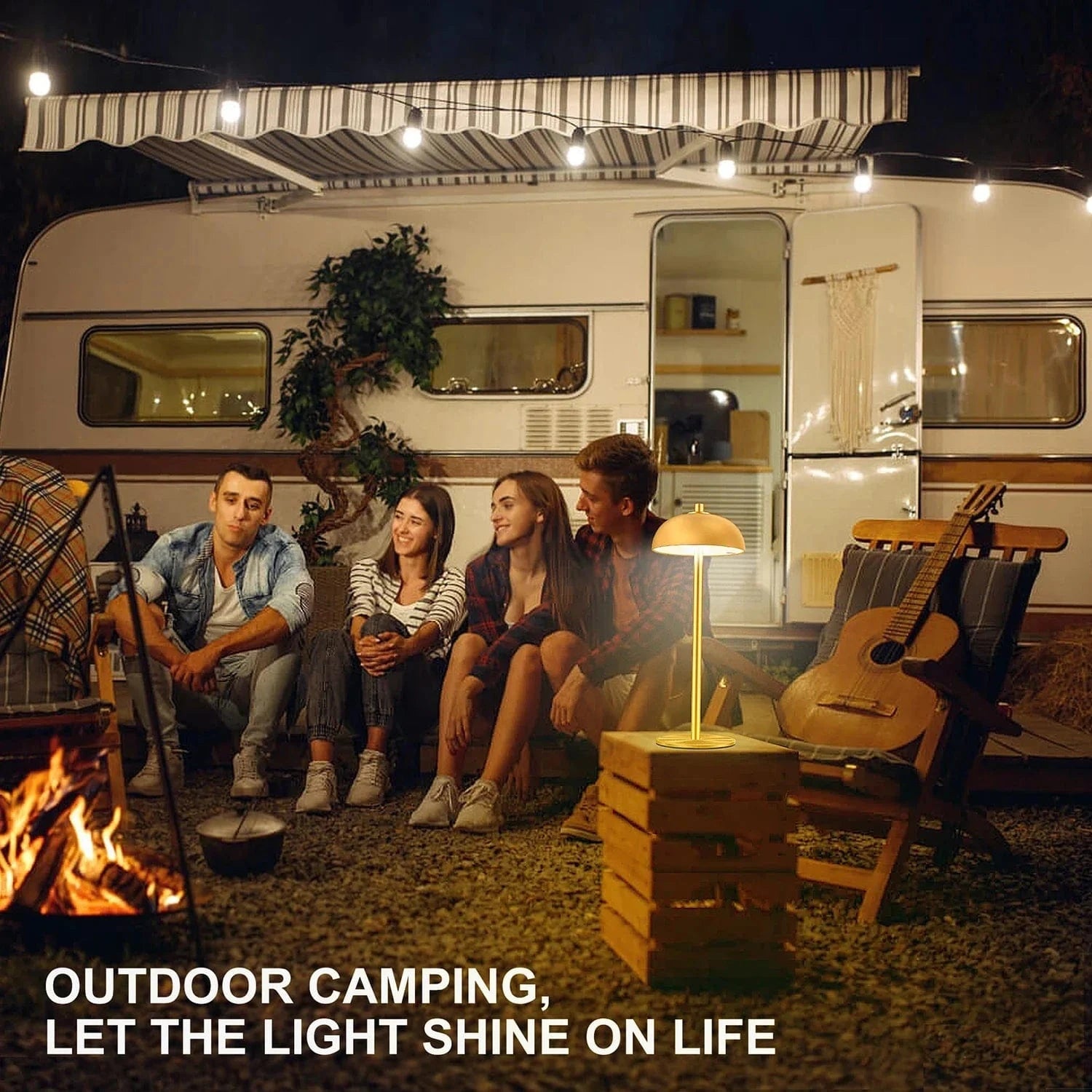 SUBORT Touch Table Lamp for Bedroom - Wireless Rechargeable Mushroom Camping Light, Creative USB-C Desk Ambiance Lamp Norenza