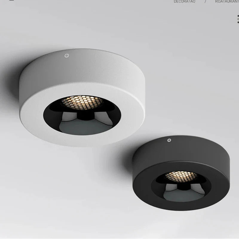 9W COB LED Surface-Mounted Downlight - White Ceiling Spot Light