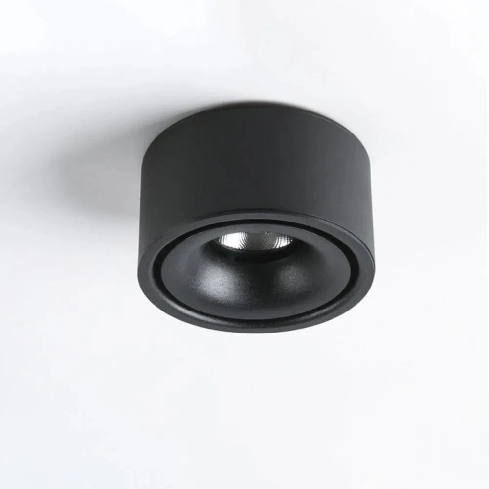 Surface Mount LED Spotlight with Anti-Glare Design Black Norenza