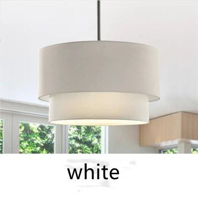 Modern Pastoral Linen Fabric Pendant Light