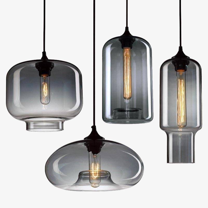 Scandinavian Glass Pendant Lights in Various Shapes