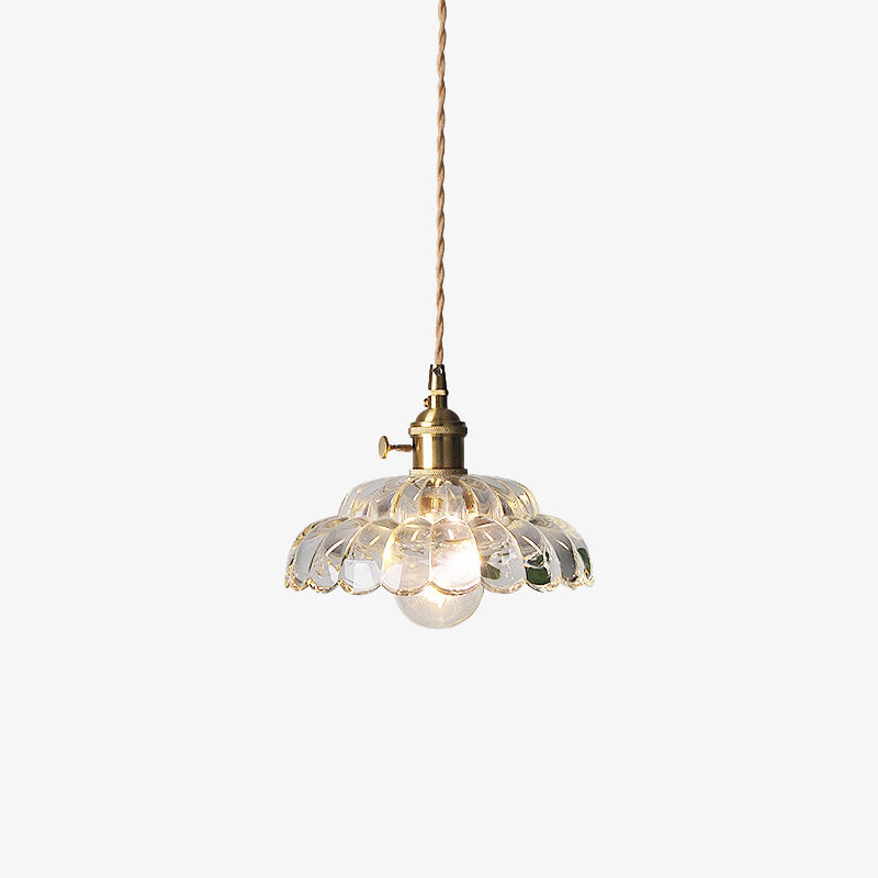 Retro Lodge Glass Shade Pendant Light