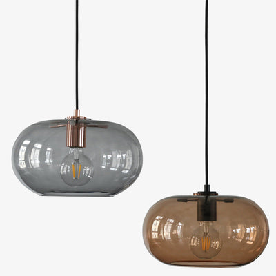 Pannas Round Glass Shade Suspension Light Fixture