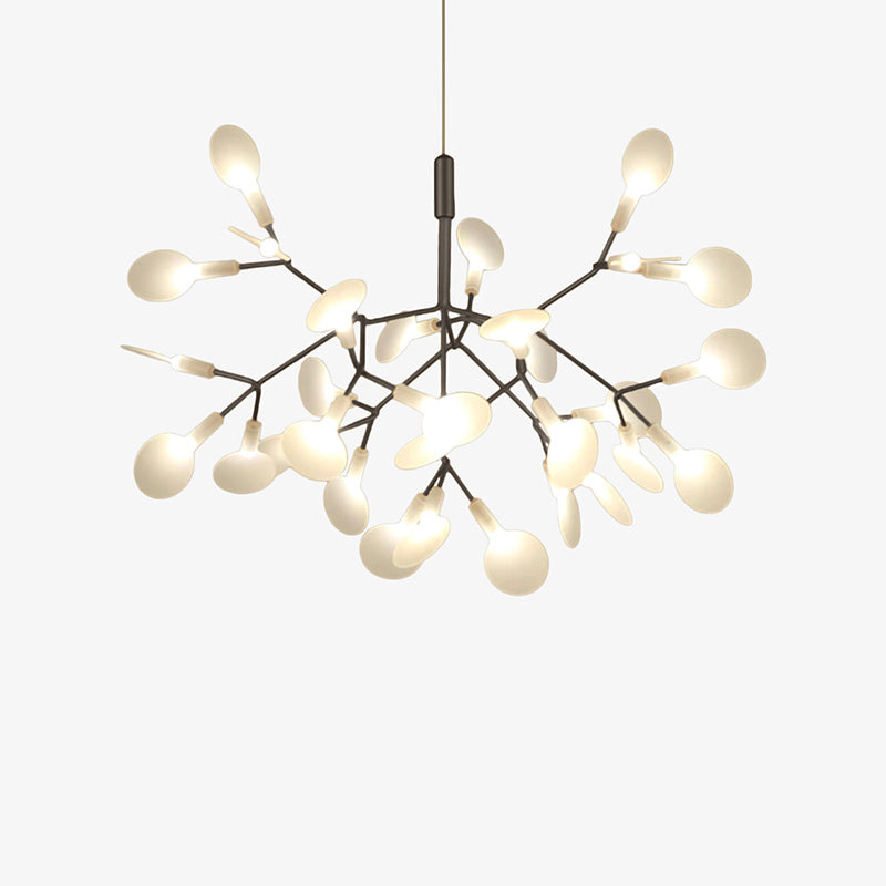Modern LED Tree Suspension Light in Copper or Black