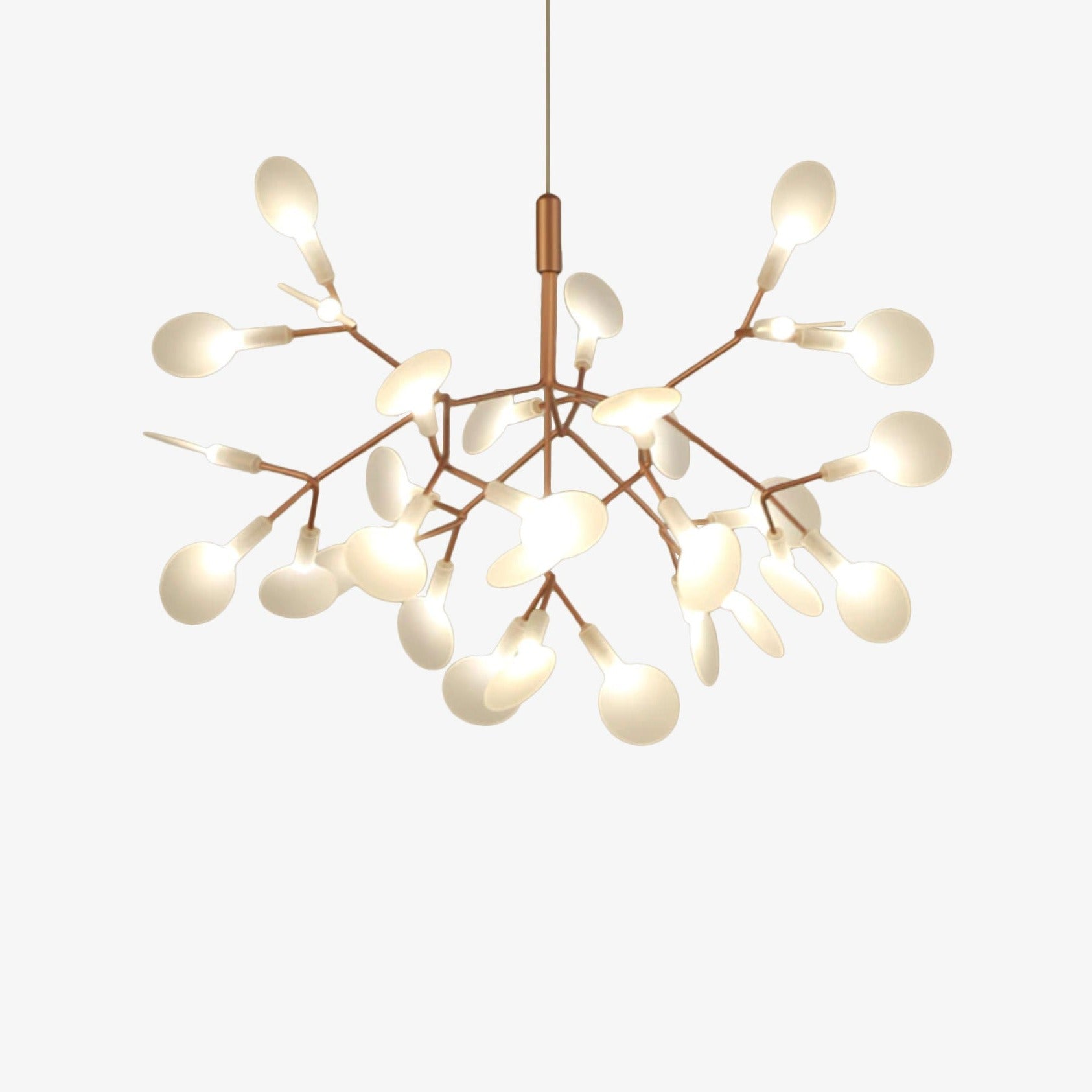 Modern LED Tree Suspension Light in Copper or Black