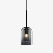 Double Curved Smoke Glass Suspension Design Tube