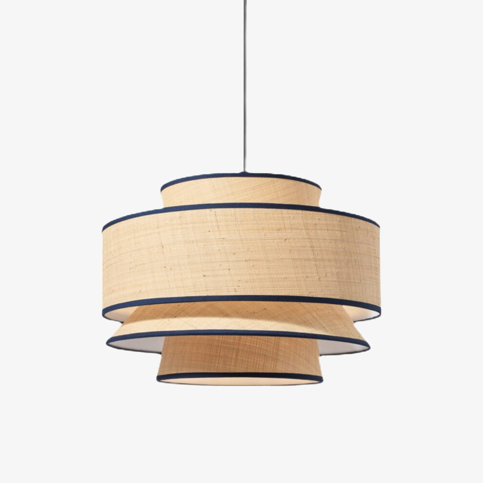 Modern Multi-Shade Rattan Pendant Light Bria