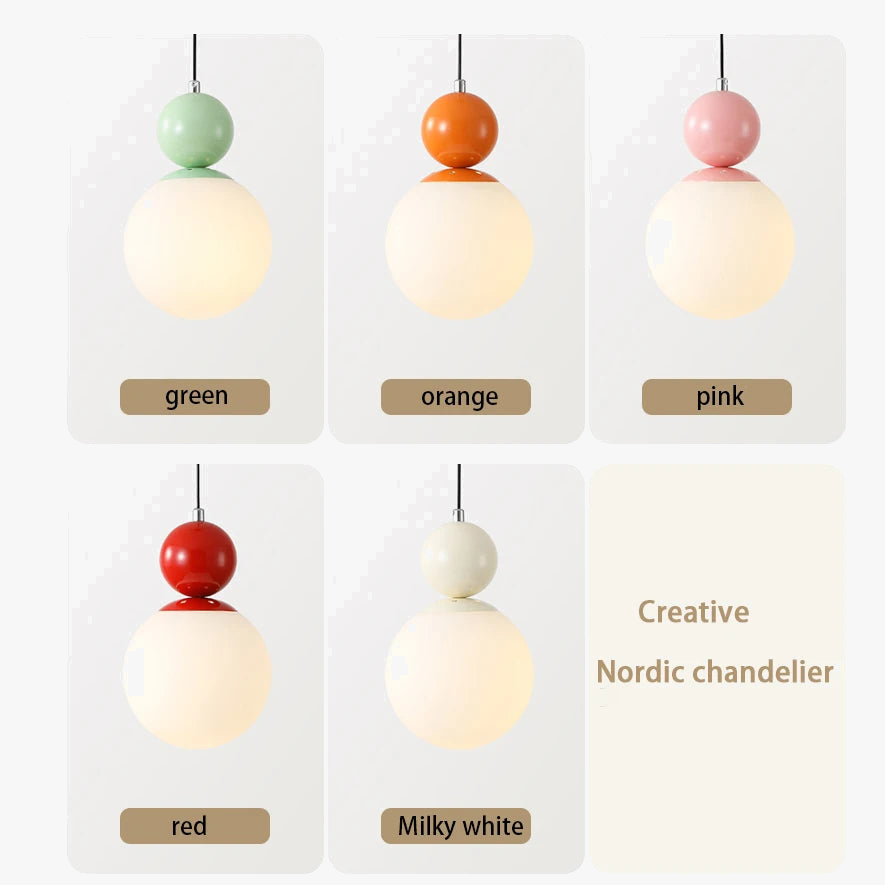 Modern Glass Pendant Light for Cafe Bar Counter