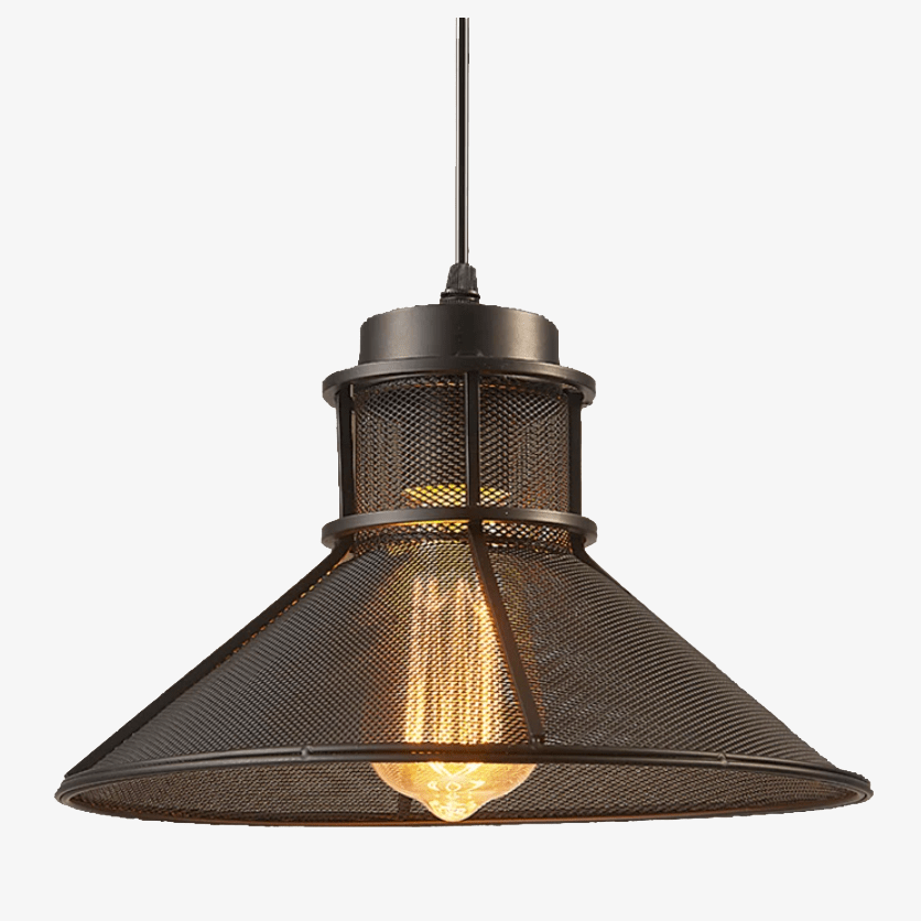 Industrial Style Copper Cone Shade LED Pendant Light
