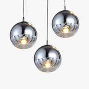 Chrome and Glass Spherical Pendant