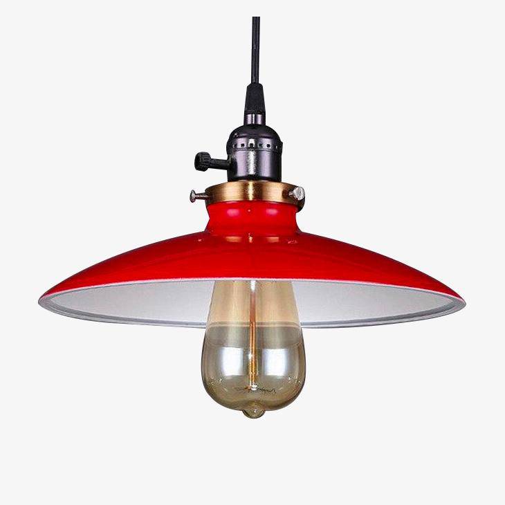 Suspension vintage à LED style rétro en métal