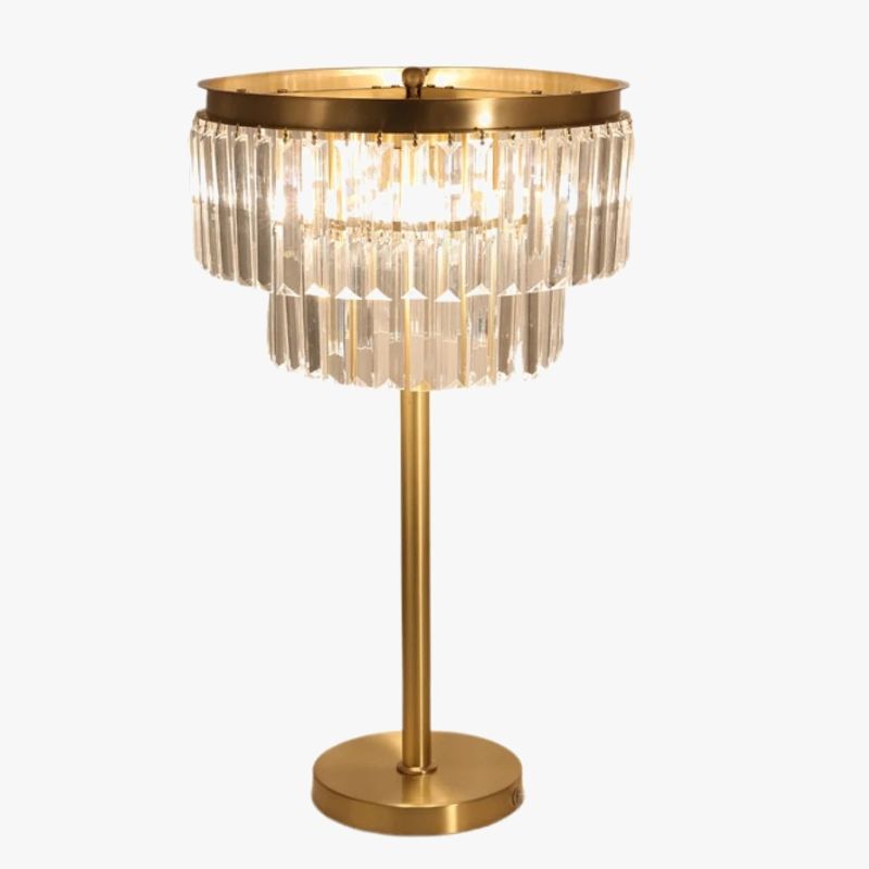 lampe de bureau en cristal de cuivre design moderne luxe