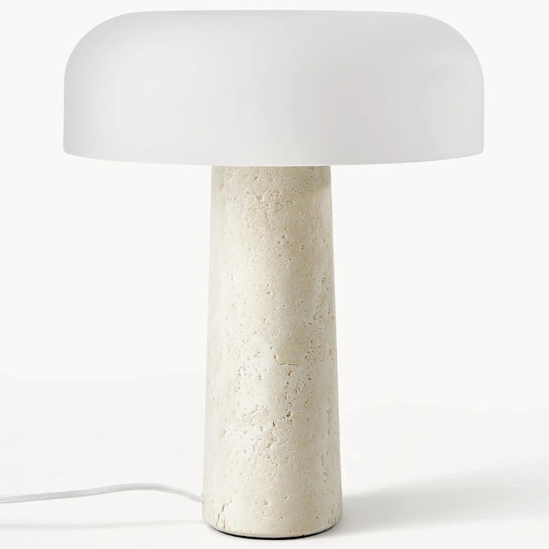 lampe de bureau design en marbre style champignon moderne