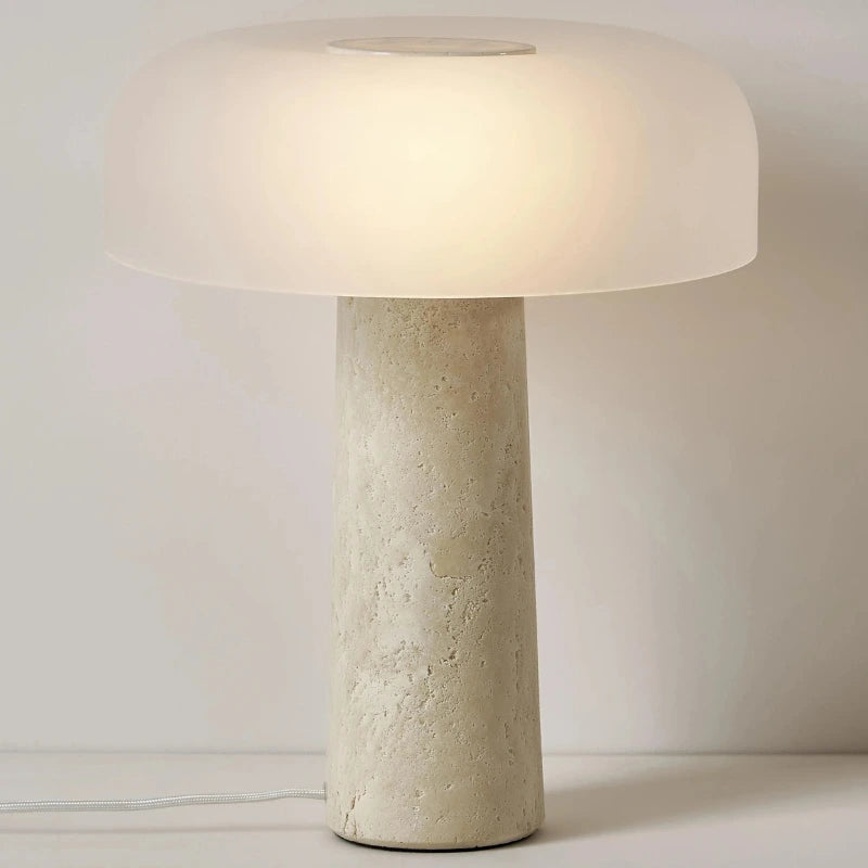 lampe de bureau design en marbre style champignon moderne