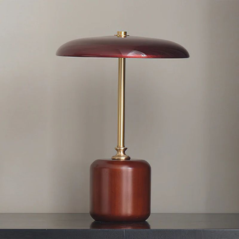 American Vintage Brass and Glass Desk Lamp