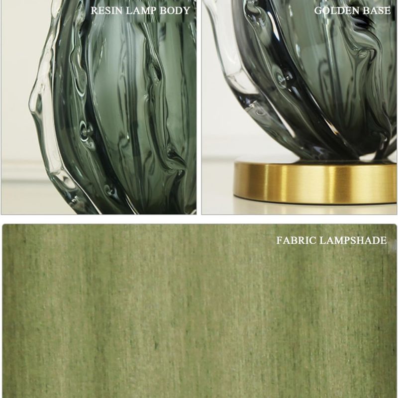 Modern Glass LED Table Lamp with Cylindrical Shade