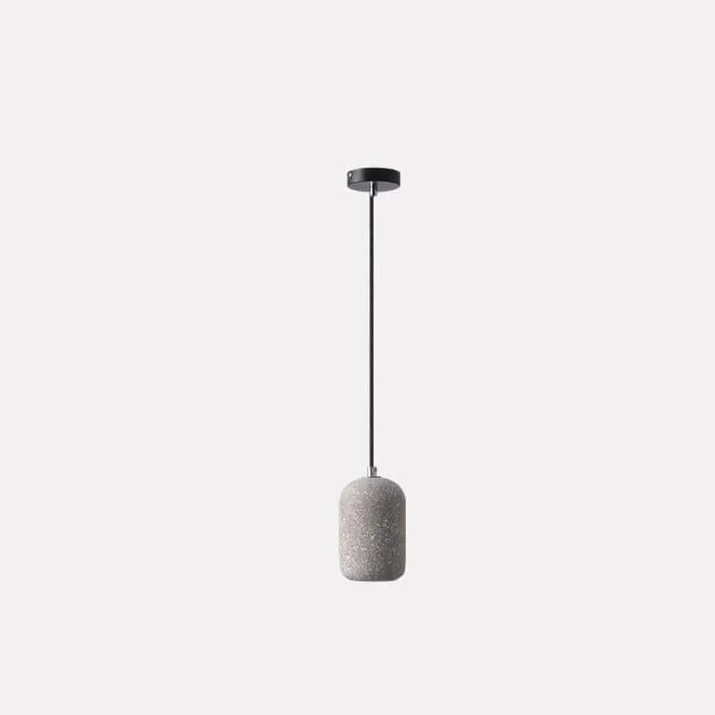 Terrazzo Style LED Cylinder Pendant Light Gray Norenza