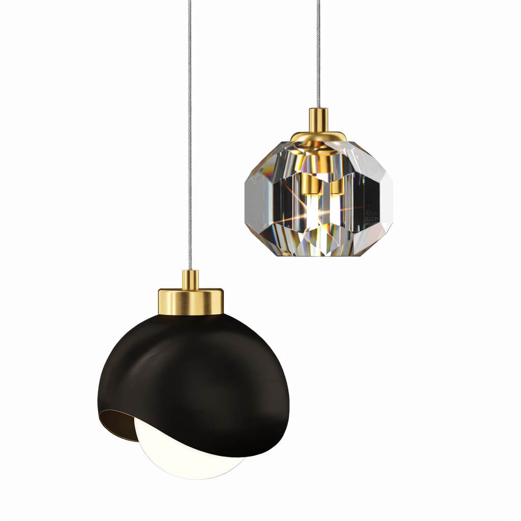 Modern Glass & Metal Pendant Light – Elegant Lighting for Dining & Living Spaces