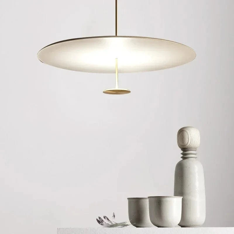 Ultra-Slim Minimalist Suspension Light Fixture for Indoor Use Gold Norenza