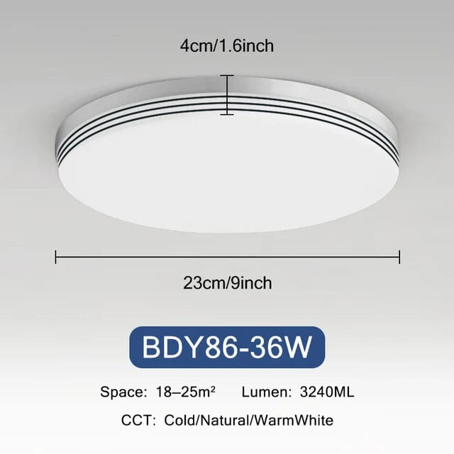 Ultra-Slim Modern LED Round Ceiling Light for Indoor Lighting Norenza