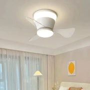 Ultra-Thin Ceiling Fan with Integrated Light White Norenza