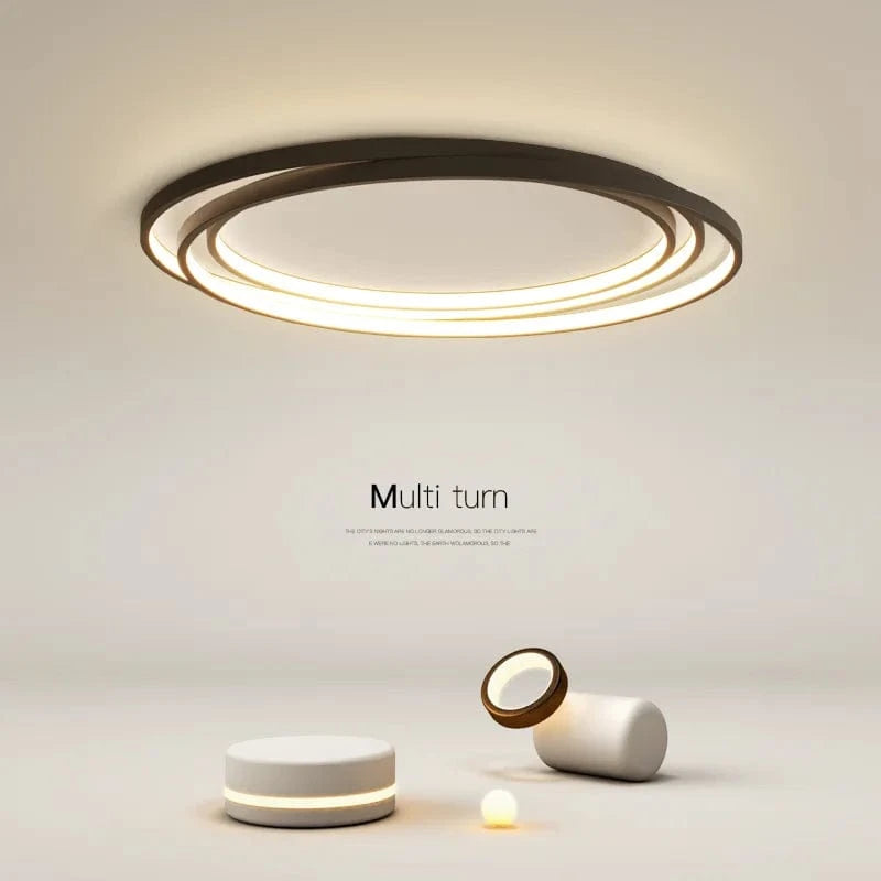 Ultra-Thin LED Ceiling Light - Modern Design New Collection Black Norenza