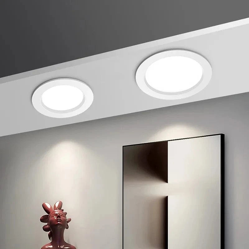 Ultra-Thin LED Recessed Ceiling Lights - Round Panel Spotlights Norenza