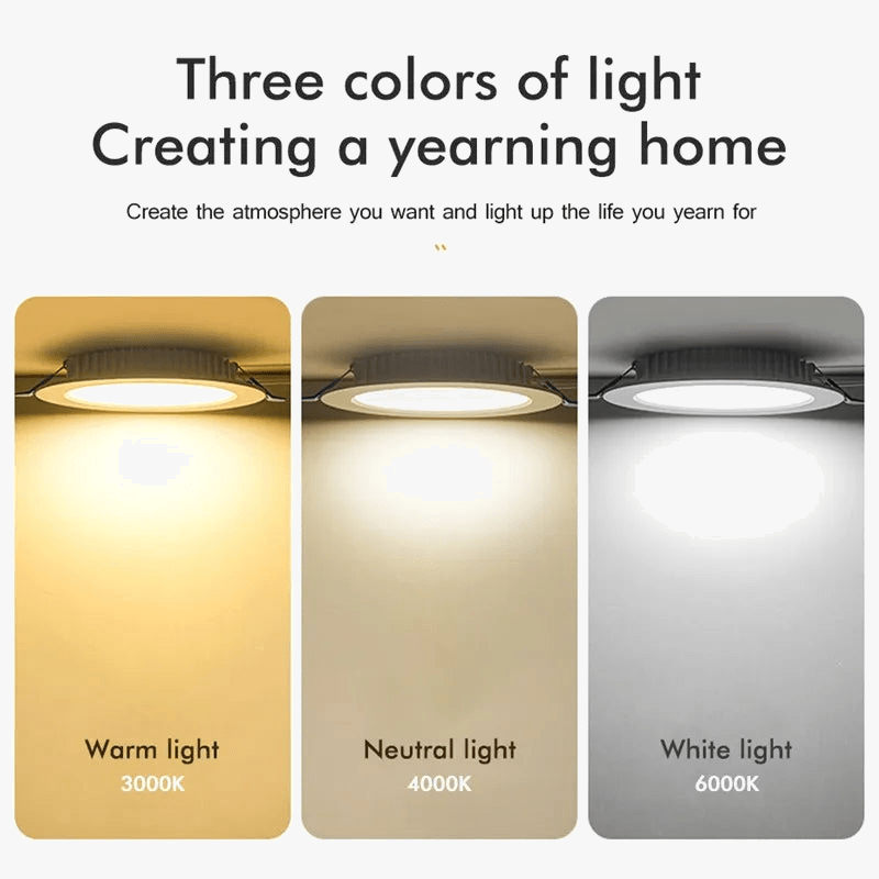 Ultra-Thin LED Recessed Ceiling Lights - Round Panel Spotlights Norenza