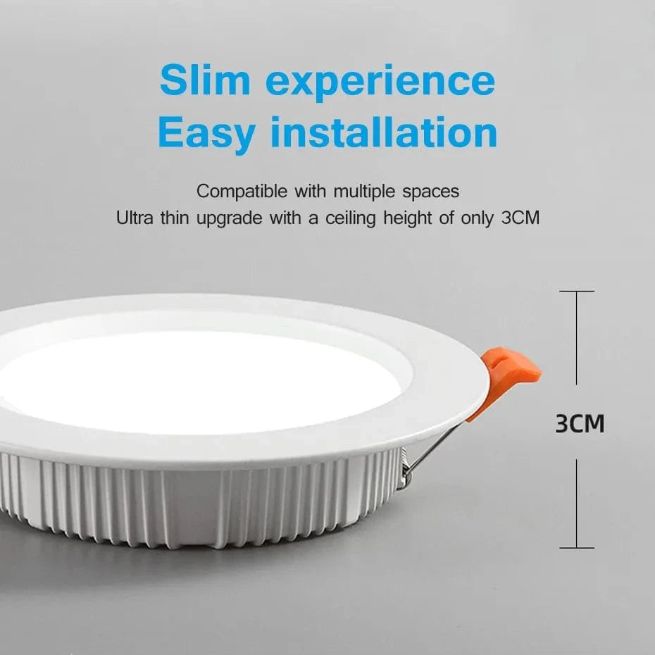 Ultra-Thin LED Recessed Ceiling Lights - Round Panel Spotlights Norenza