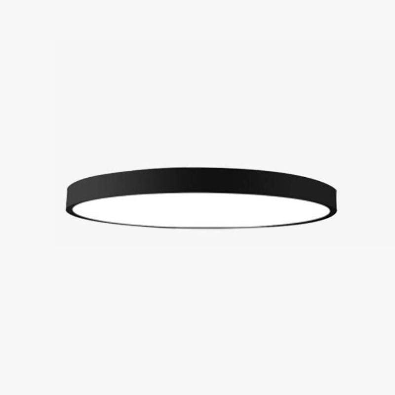 Ultra-Thin Round LED Ceiling Light – Modern Flat Design Black / 16" (40 cm) Norenza