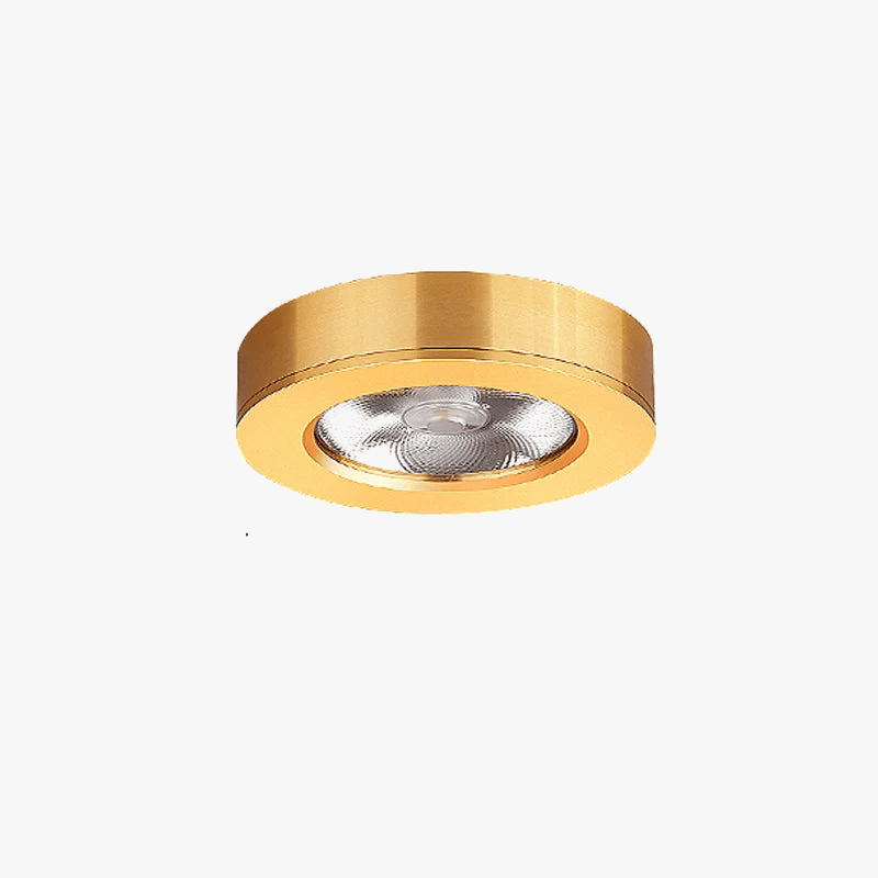 Ultra-Thin Round LED Spotlight for Display and Indoor Use Gold Norenza