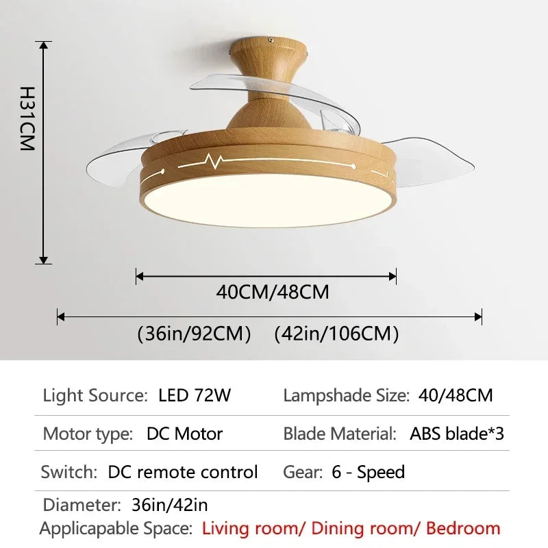 Quiet Control Ceiling Fan with Light