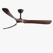 Luxury Natural Wood Ceiling Fan with Reversible LED for Summer & Winter