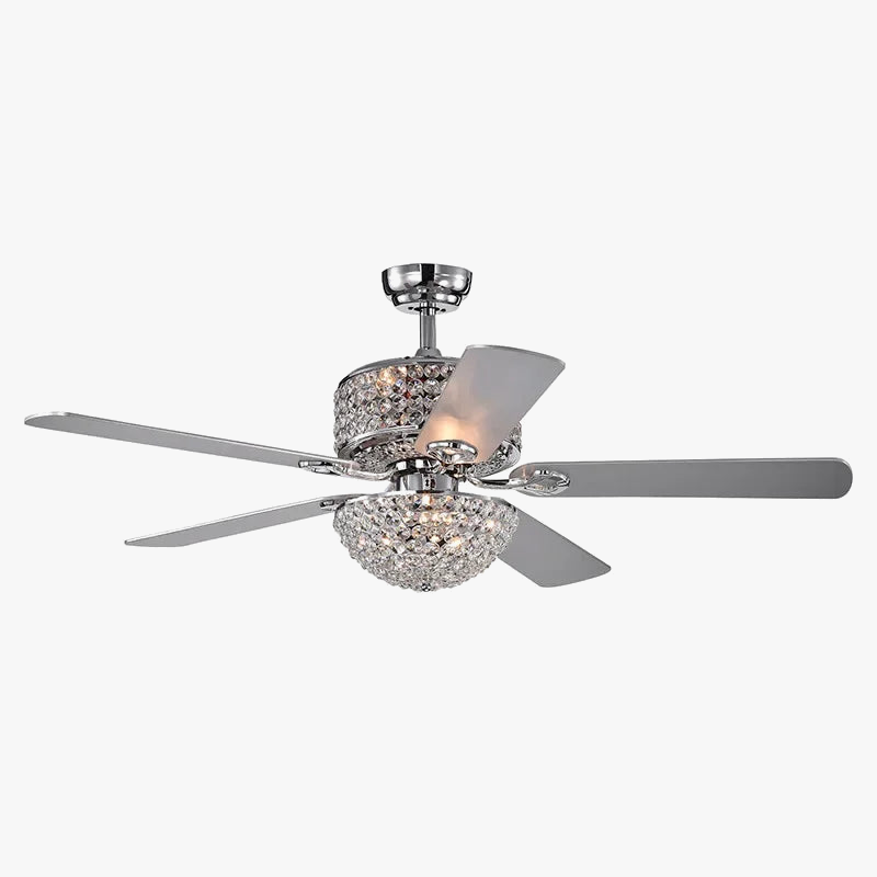 Crystal Ceiling Fan with Remote Control and Lights