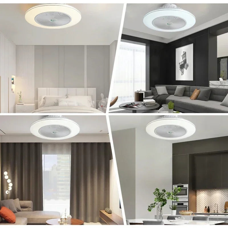 Modern Invisible LED Ceiling Fan with Remote Control